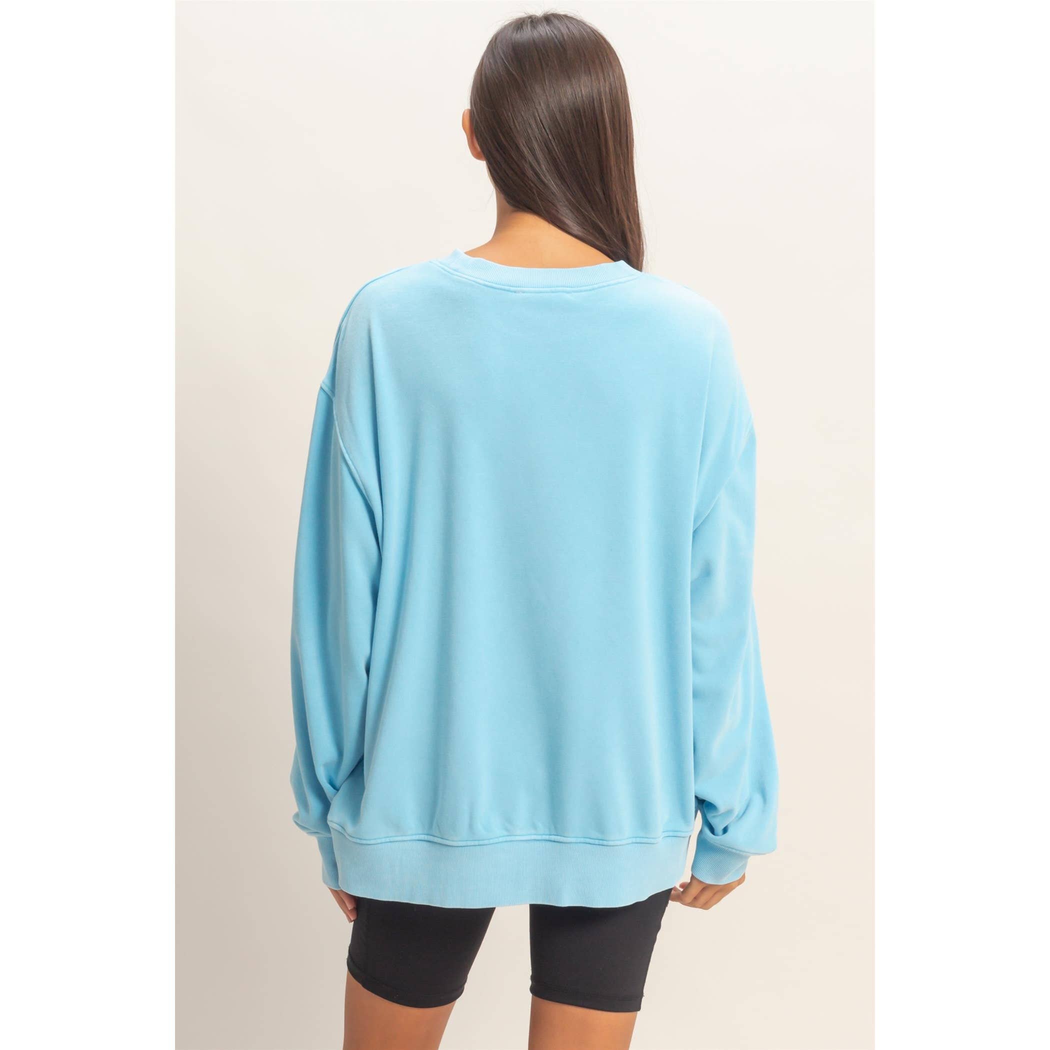 Mineral Washed Crew Neck Sweatshirt