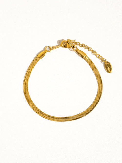 18K Gold Non-Tarnish Snake Bracelet