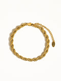 18K Gold Non-Tarnish Stack Bracelet
