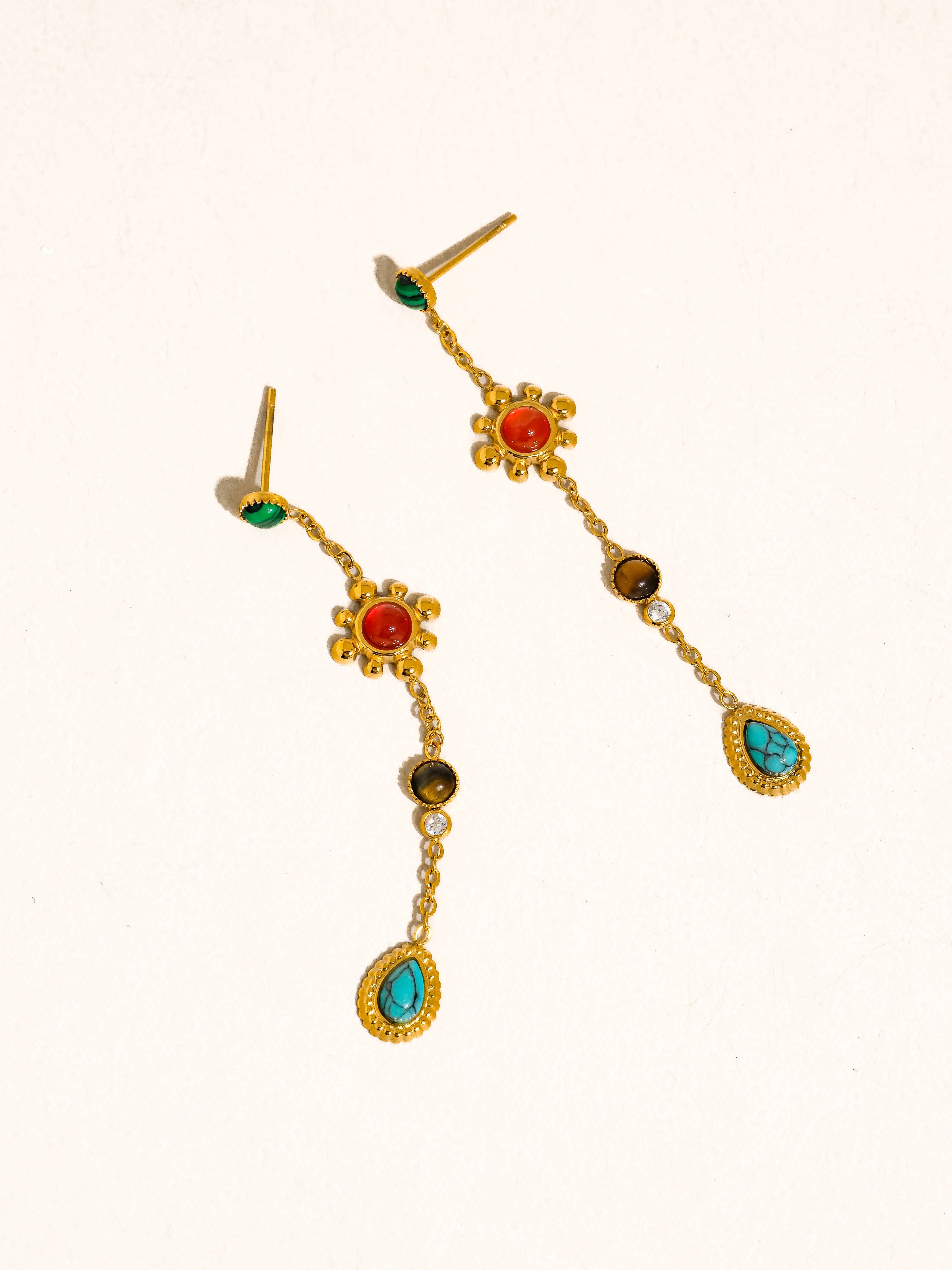 18K Gold Non-Tarnish Boho Earrings