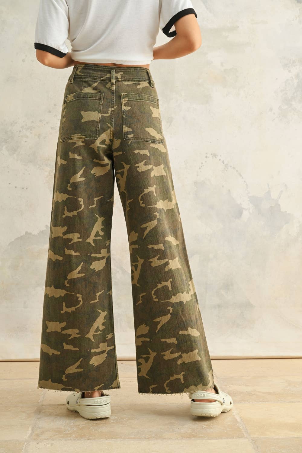 Camo Wide Leg Pants