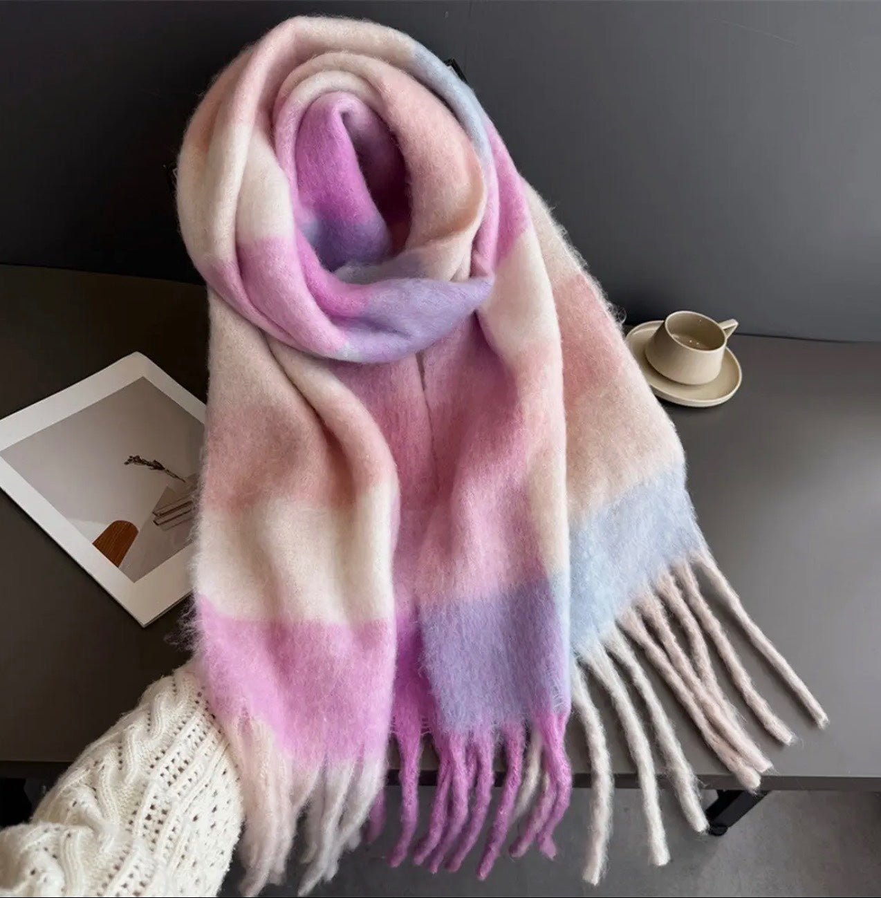 Jumbo Plaid Scarf