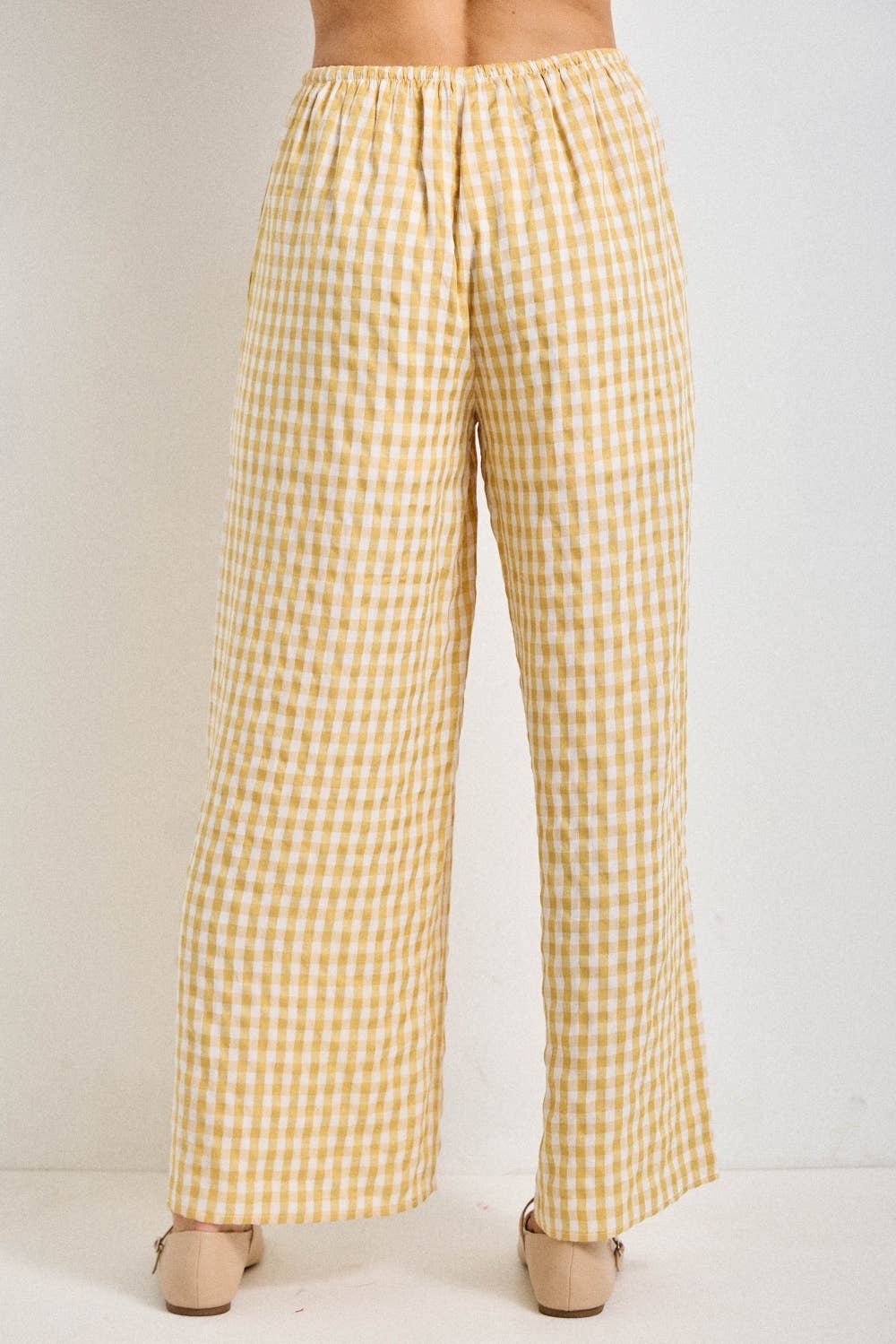 Gingham Drawstring Pant