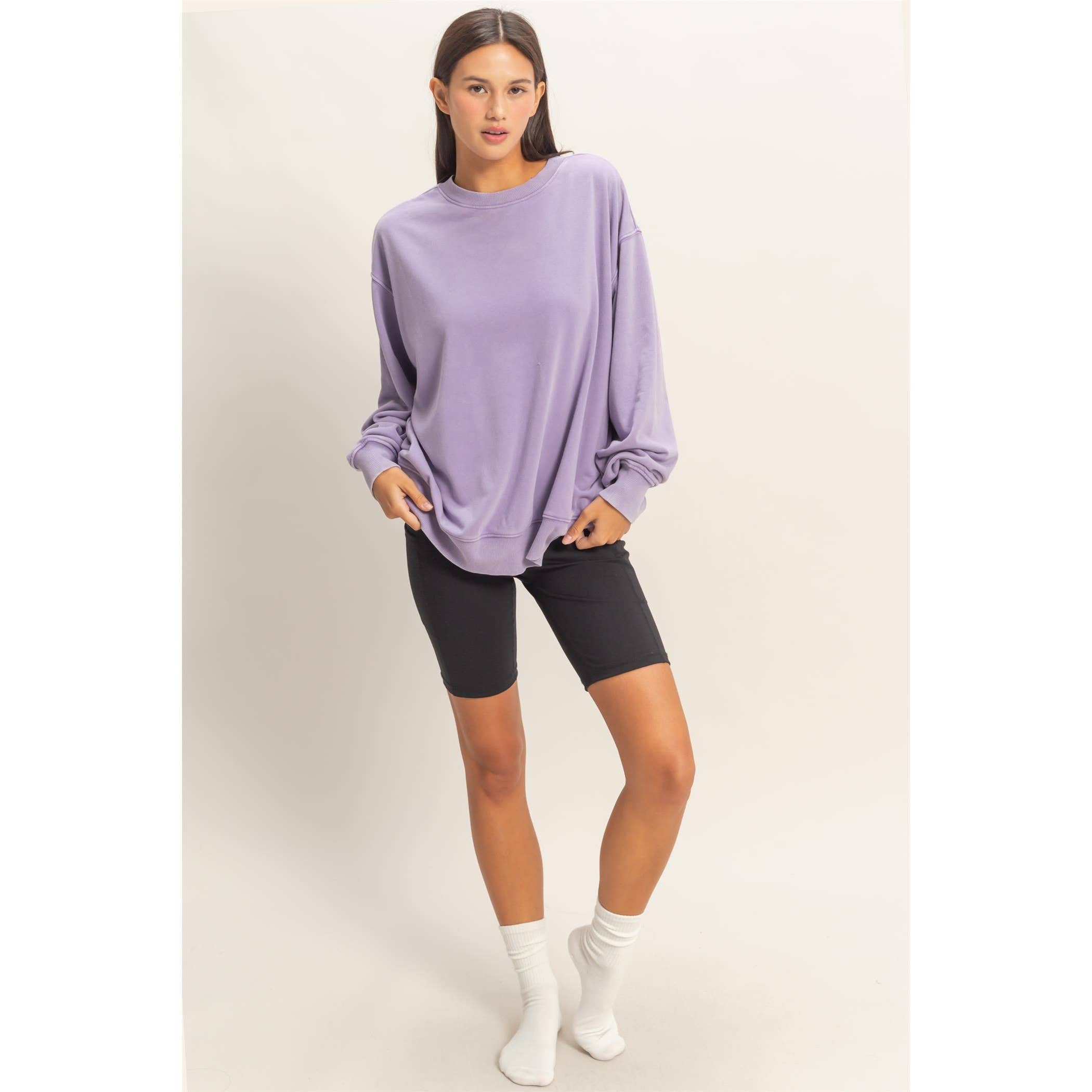 Mineral Washed Crew Neck Sweatshirt