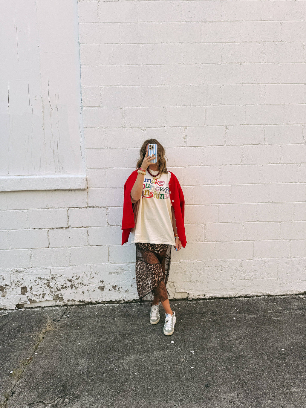 Make your own sunshine graphic tee - ivory / multicolor