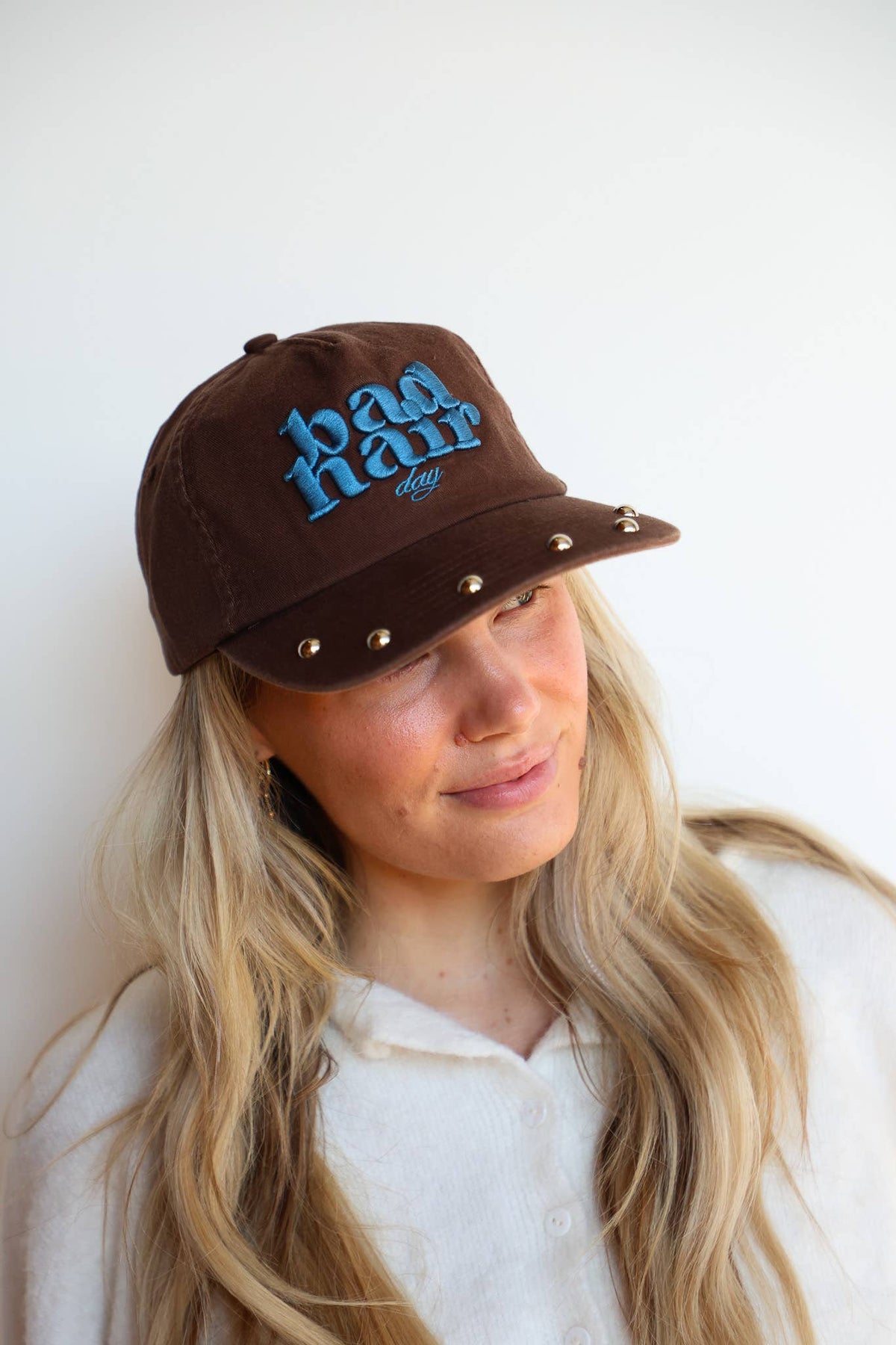 BAD HAIR DAY STUDDED CAP