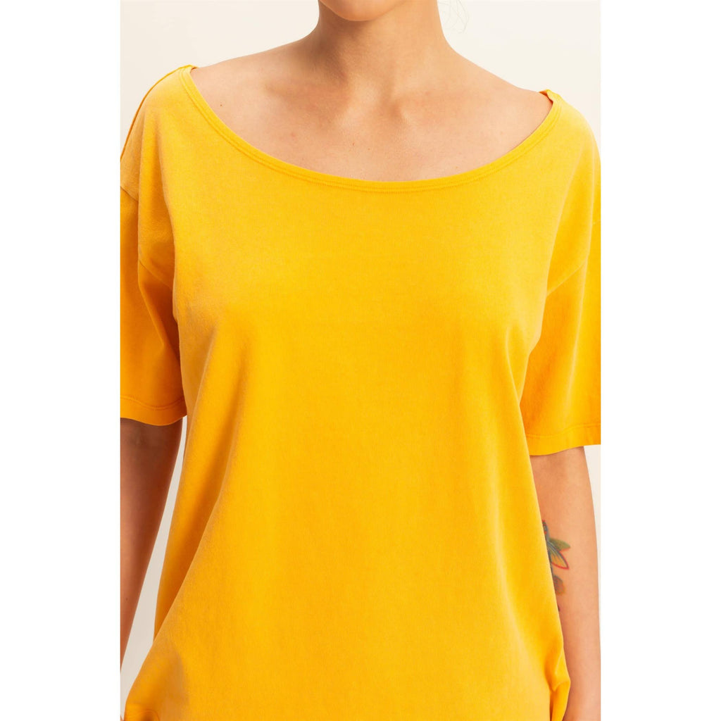 Boat Neck Short Sleeve Basic Tee