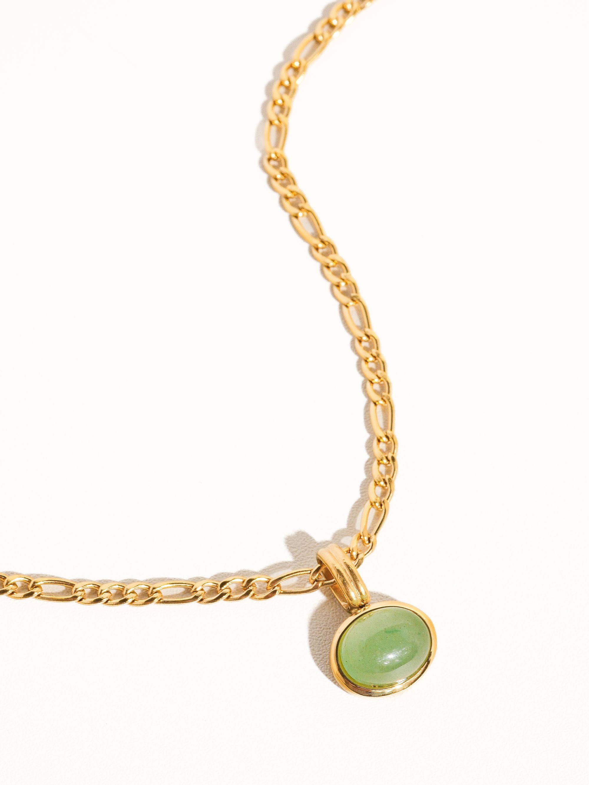 Non-Tarnish Green Pendant Necklace