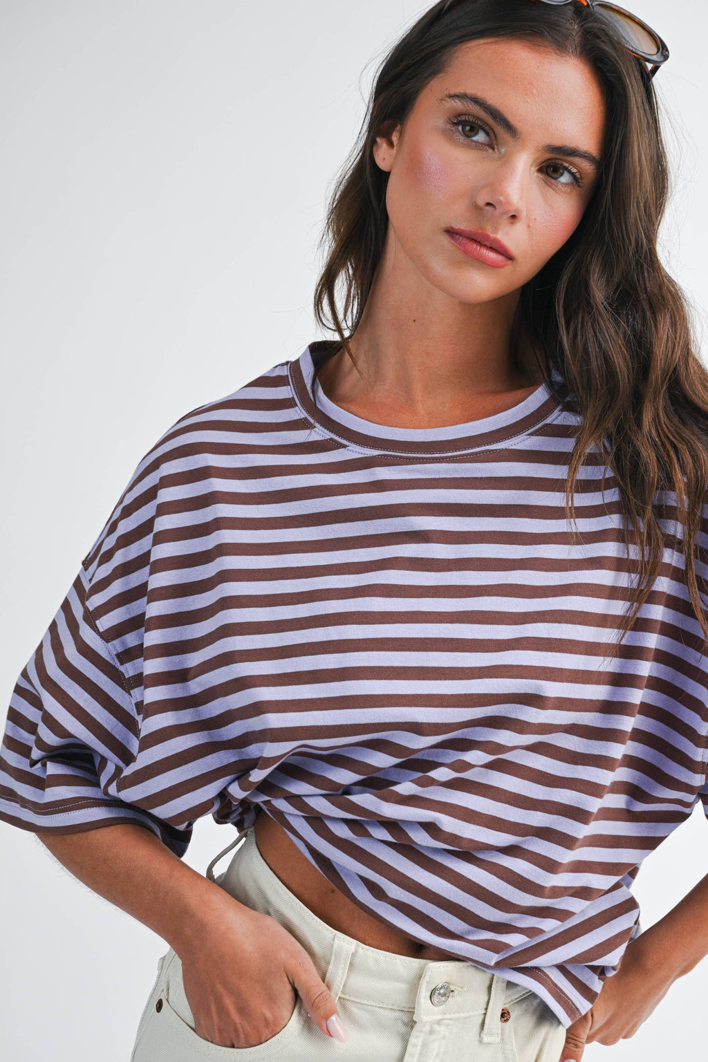 Oversized Stripe Boyfriend Tee