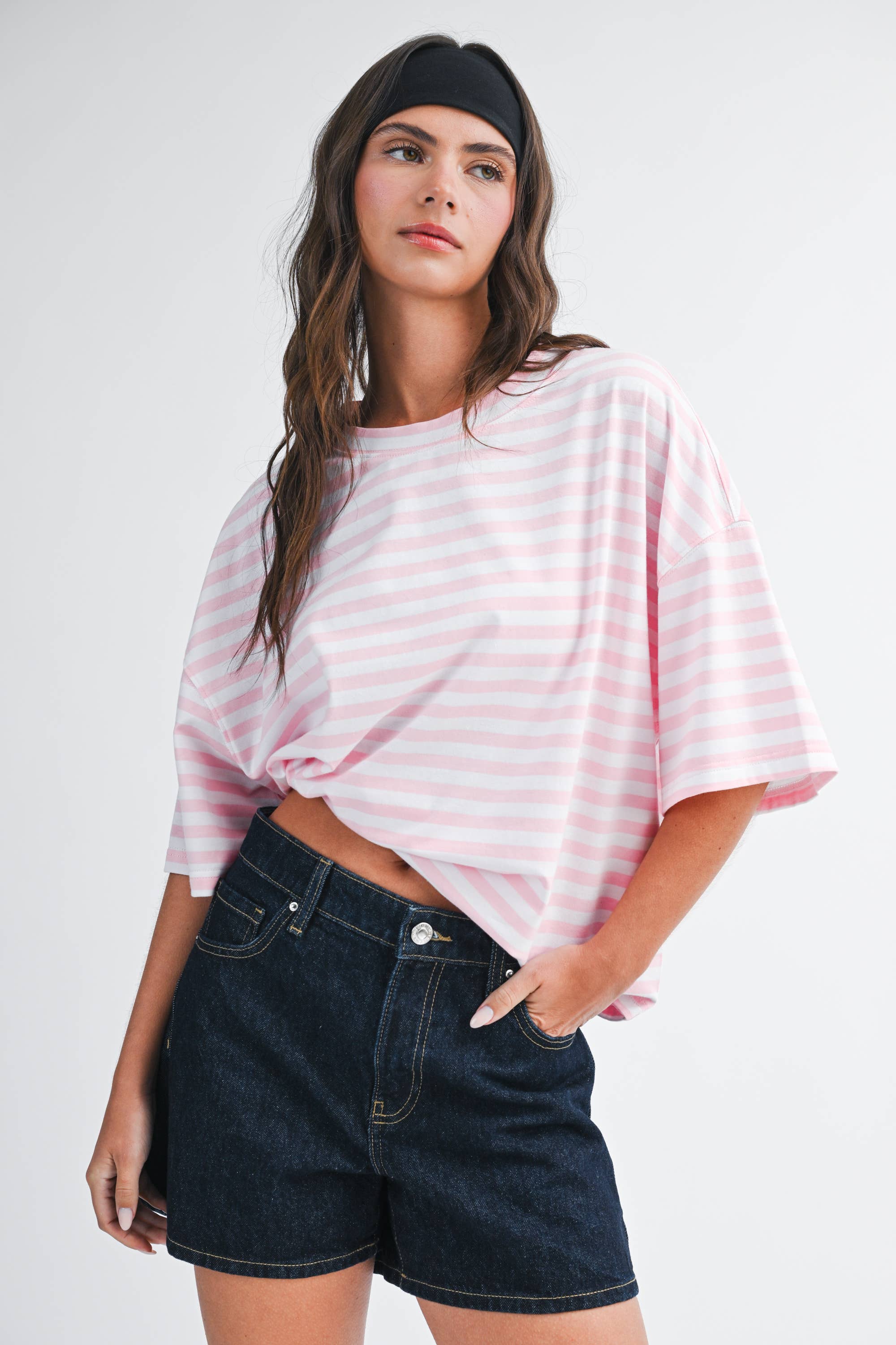Oversized Stripe Boyfriend Tee