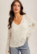 White Crochet Sweater