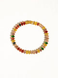 18K Gold Multicolor Bold Chain Bracelet