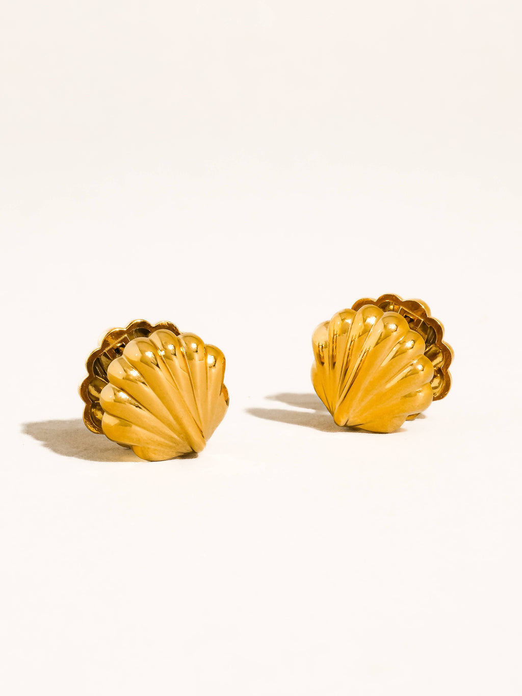 18K Gold Non-Tarnish Shell Earrings