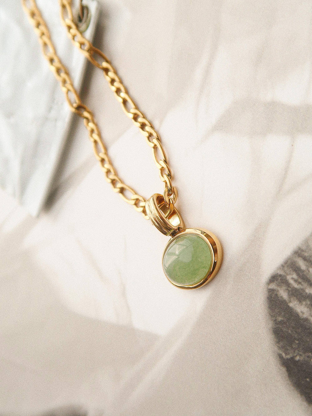 Non-Tarnish Green Pendant Necklace