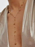 18K Gold Non-Tarnish Brisse Necklace