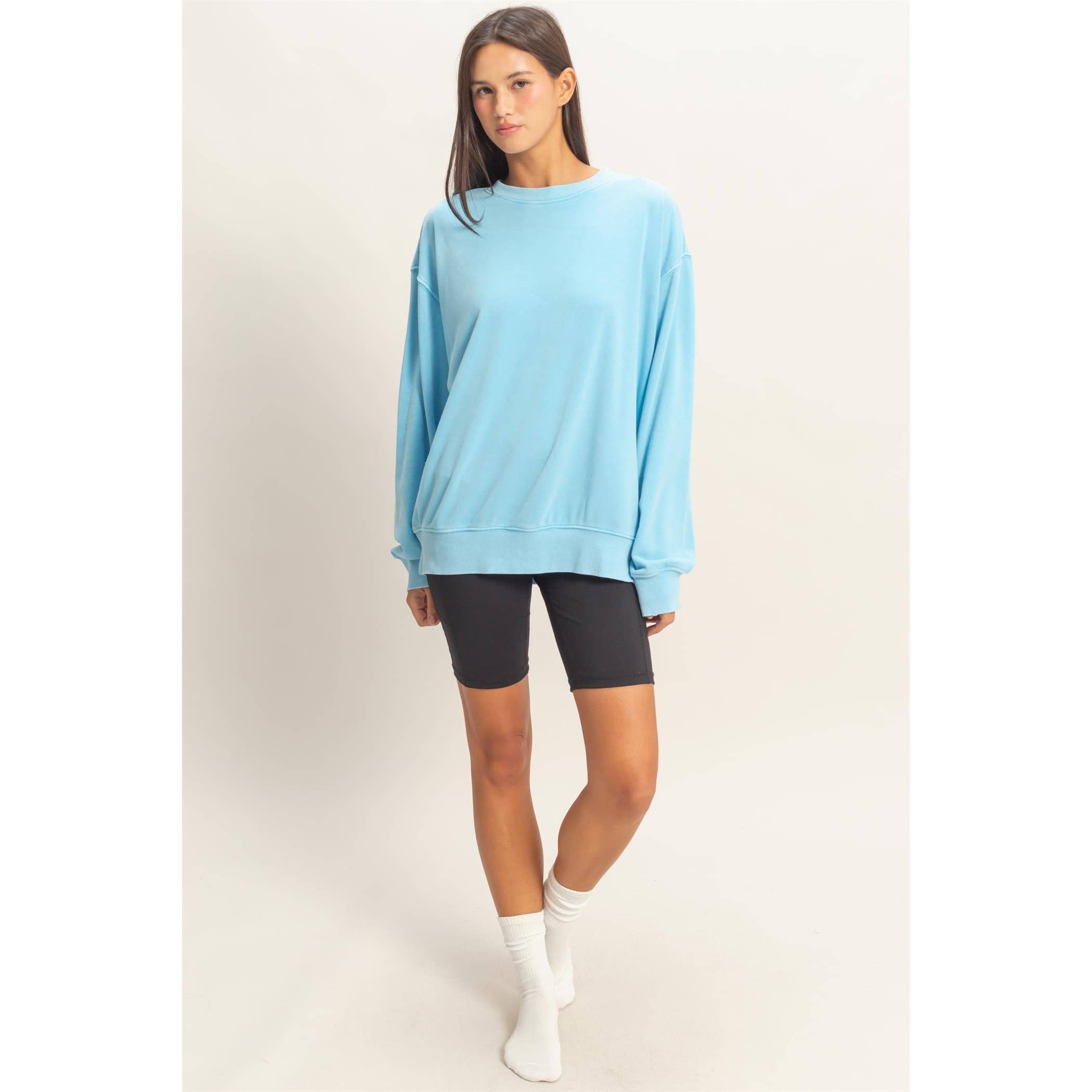 Mineral Washed Crew Neck Sweatshirt