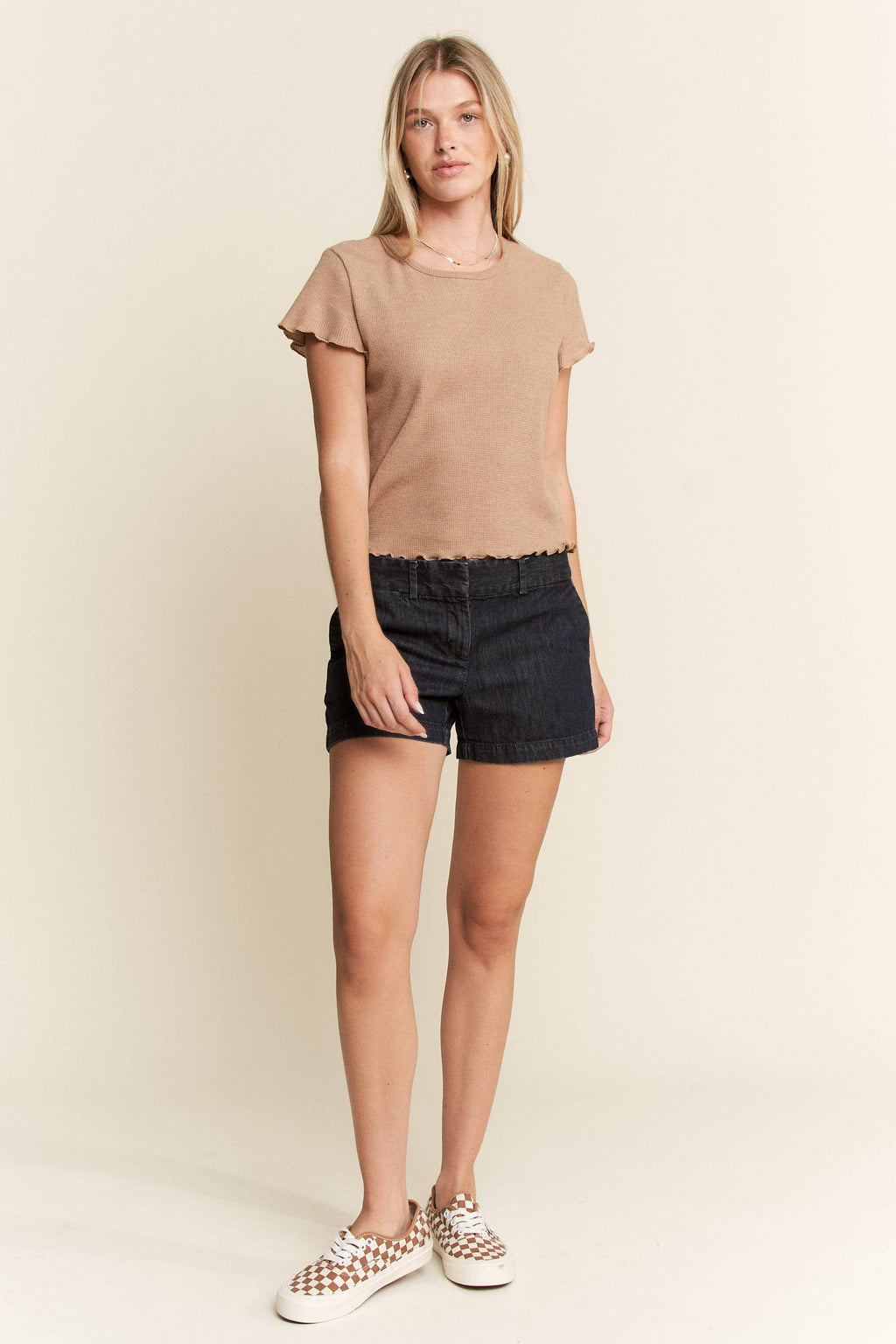 ruffle hem plus top