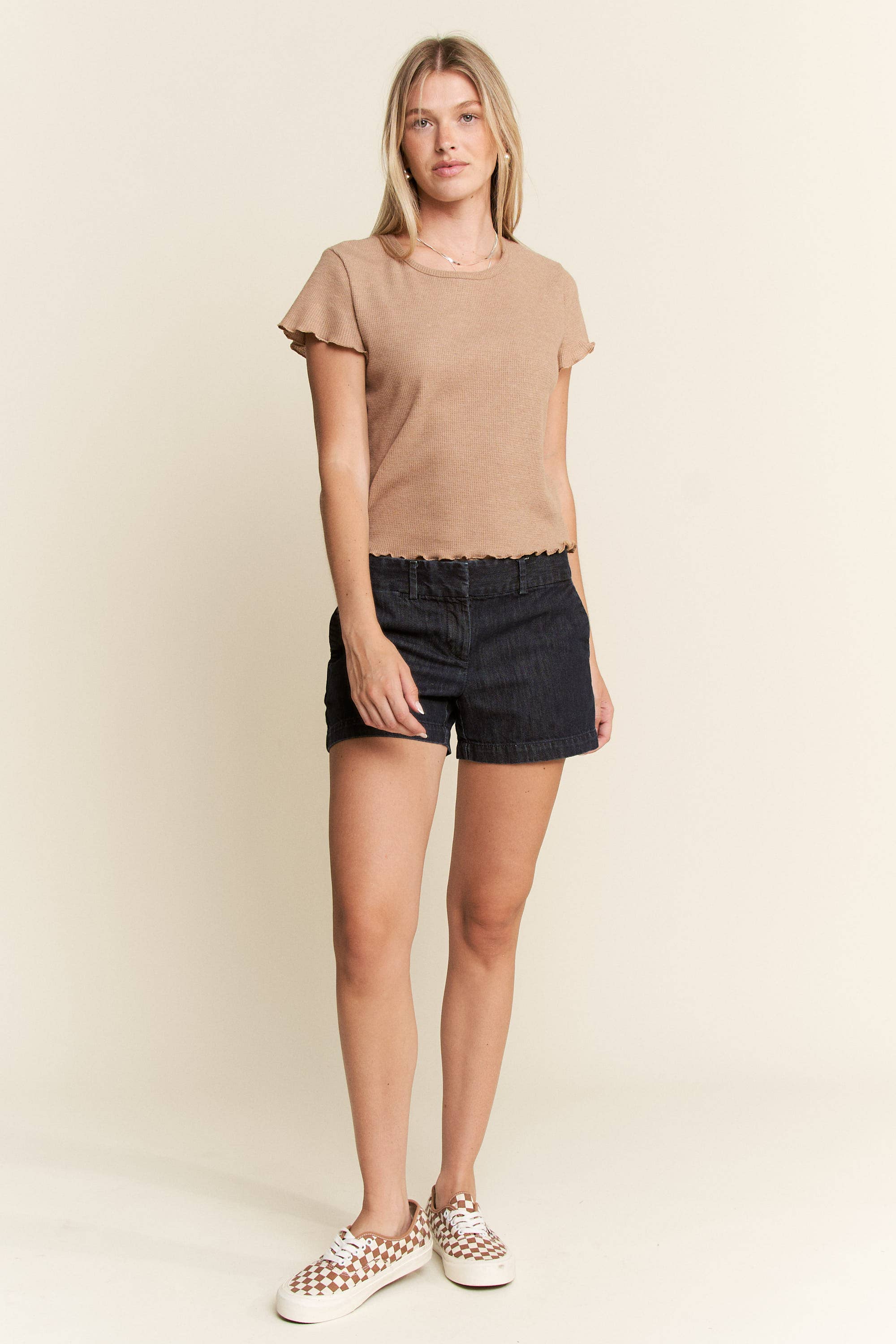 ruffle hem plus top