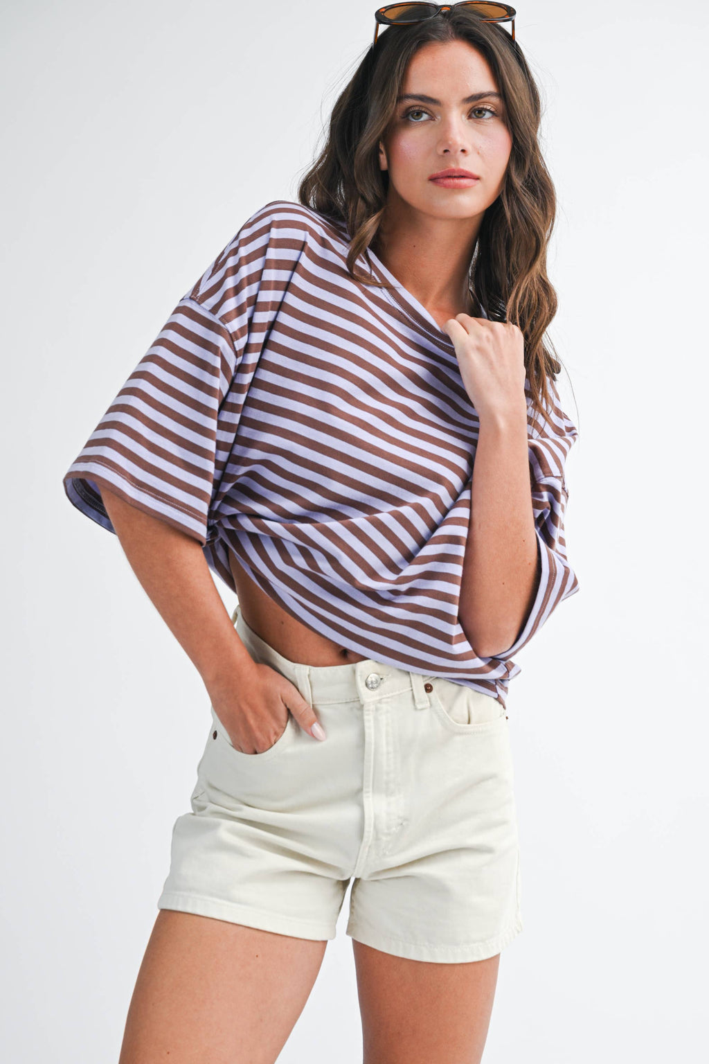 Oversized Stripe Boyfriend Tee