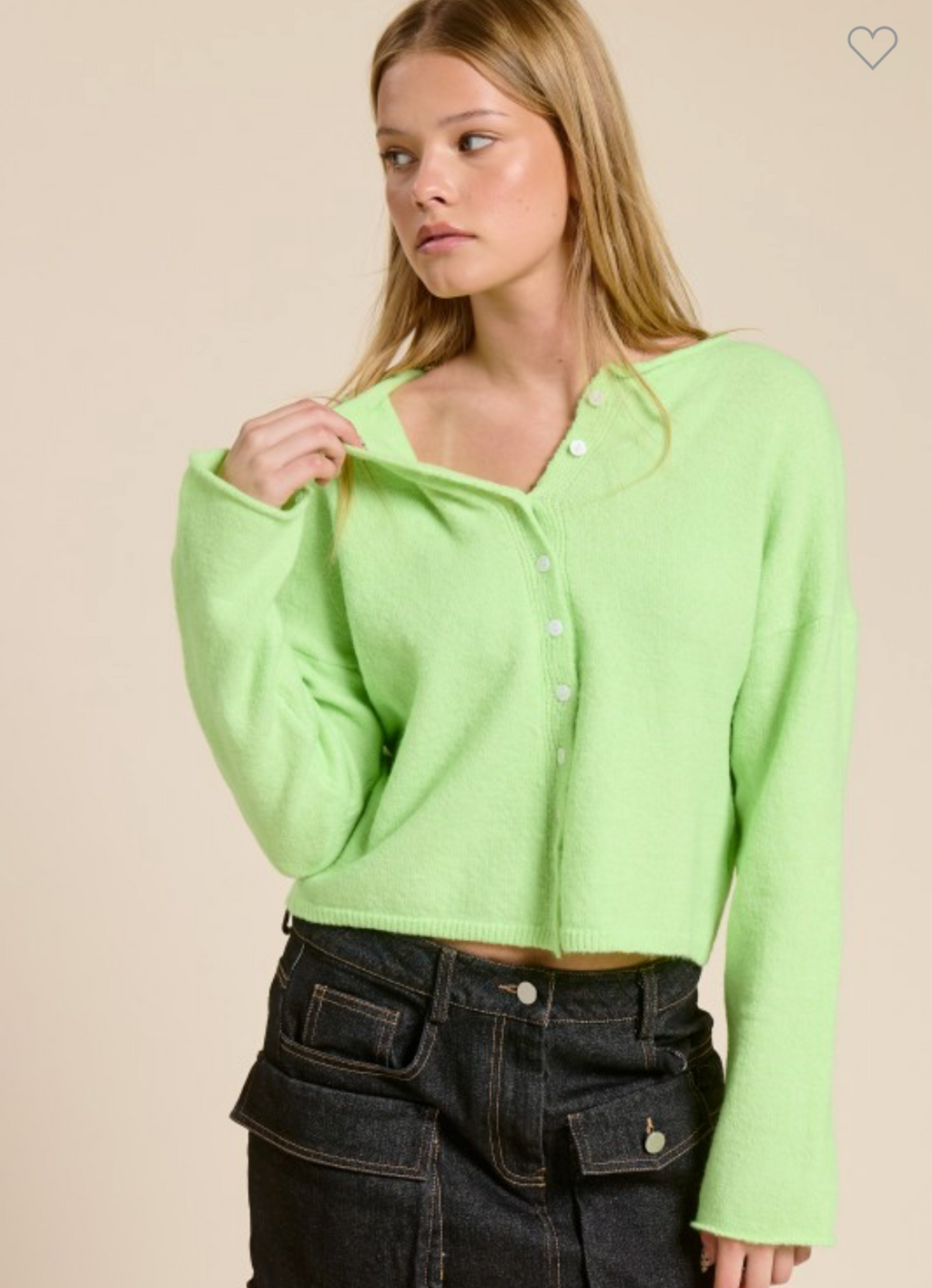 Light Weight Button Cardigan