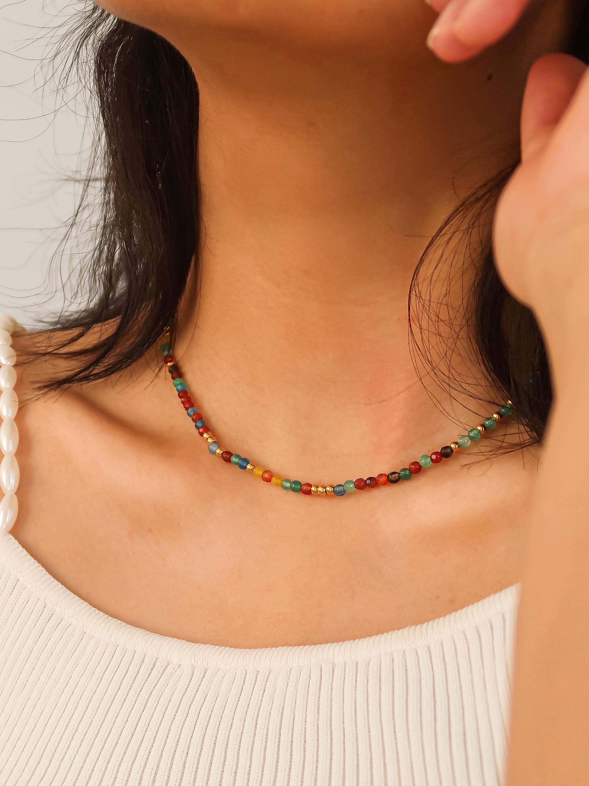 18K Gold Non-Tarnish Estelle Multi Necklace