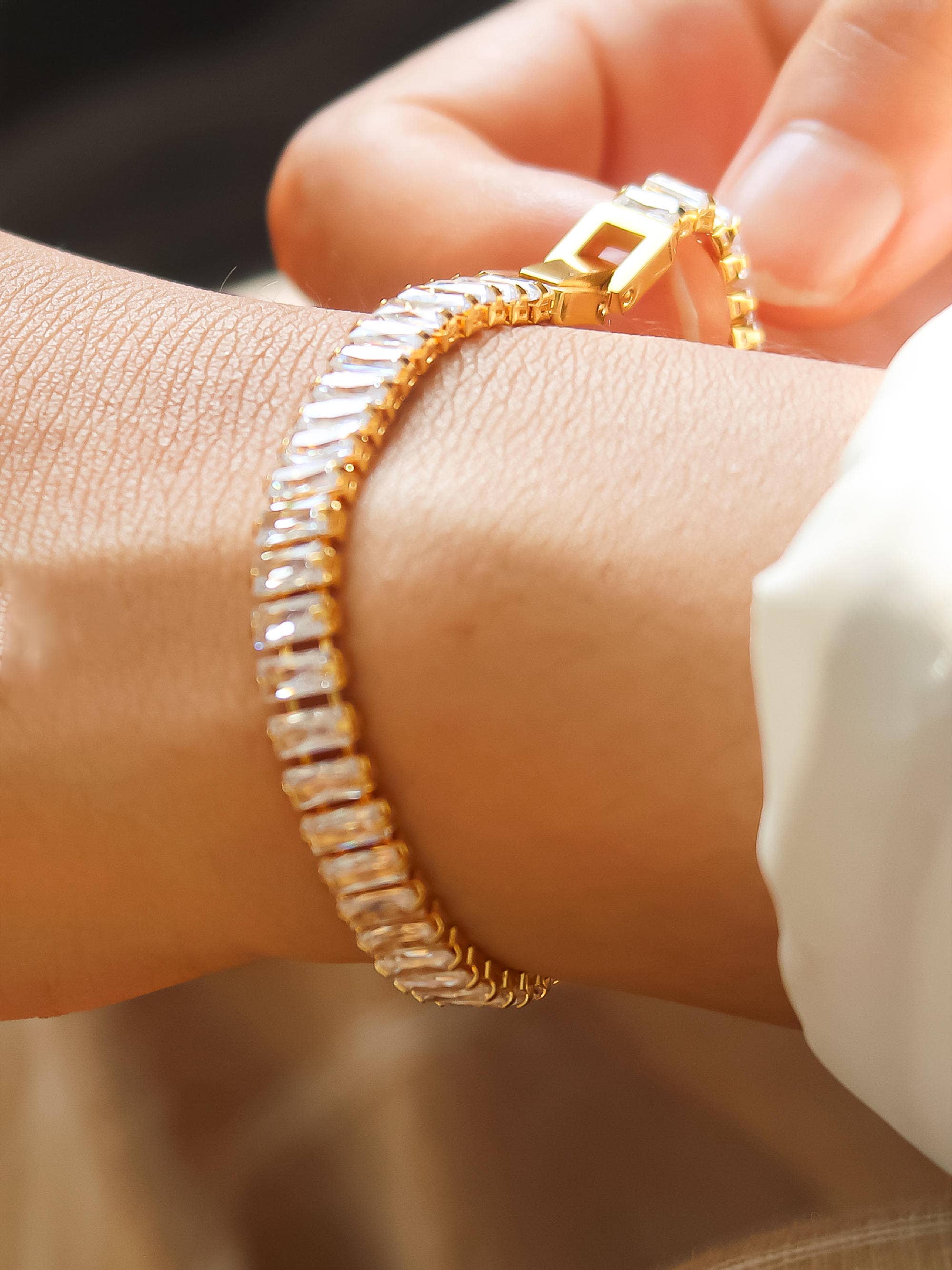 18K Gold Non-Tarnish Rhodes Bracelet