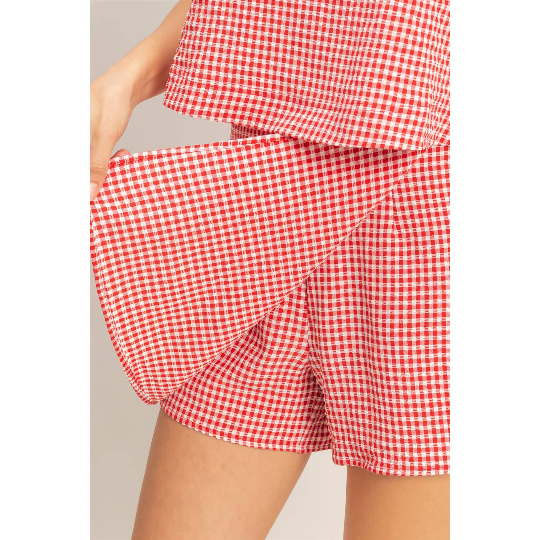 Gingham Sleeveless Set (Shorts)